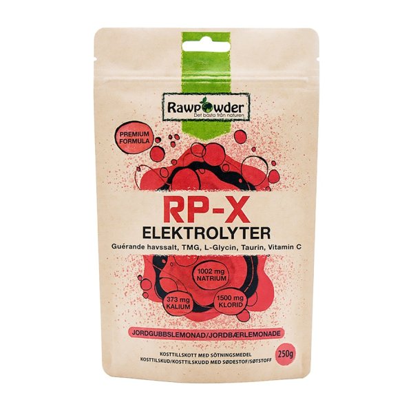 Rawpowder RP-X Elektrolyter Jordgubbslemonad 250g