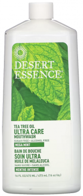 Desert Essence Tea Tree Oil Ultra Care Mouthwash Mega Mint 473 ml
