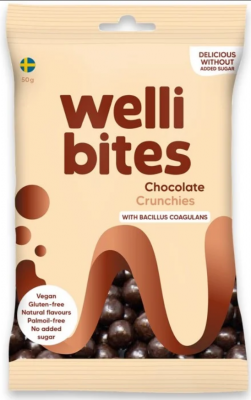 Wellibites Chocolate Crunchies 50 g