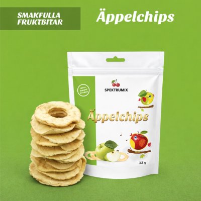 Spektrumix Äppelchips utan skal 33g