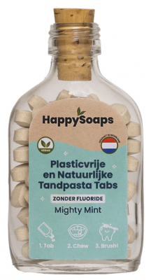 HappySoaps Tandkrämstabletter Mighty Mint utan fluor 62 tabs