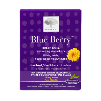 New Nordic Blue Berry 120 tabletter