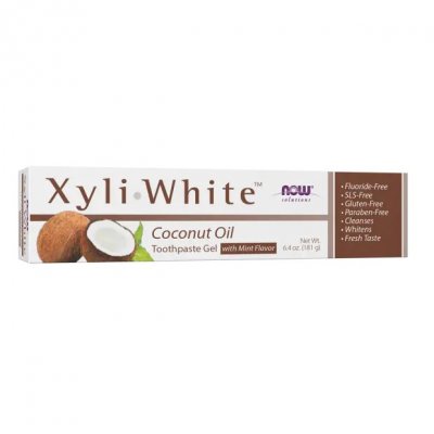 Now Foods XyliWhite™ Coconut Oil Tandkräm Gel 181g