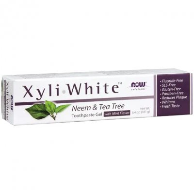 Now Foods XyliWhite™ Neem & Tea Tree Tandkräm Gel 181g
