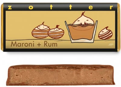 Zotter Hand-scooped Chestnuts + Rum 70g